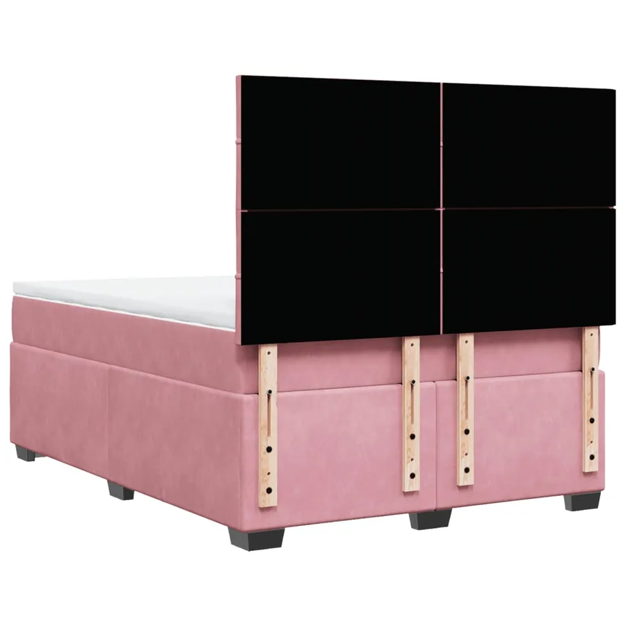 Sommier à lattes de lit avec matelas Rose 140x200 cm Velours - 10