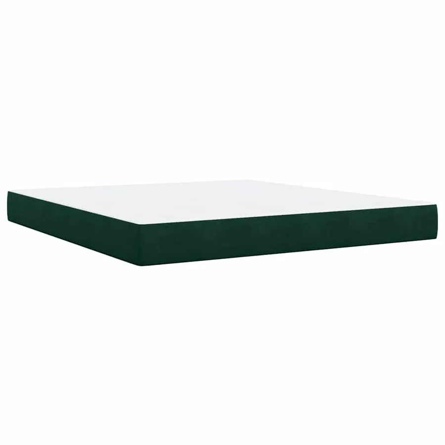 Sommier à lattes de lit et matelas Vert foncé 180x200cm Velours - 10