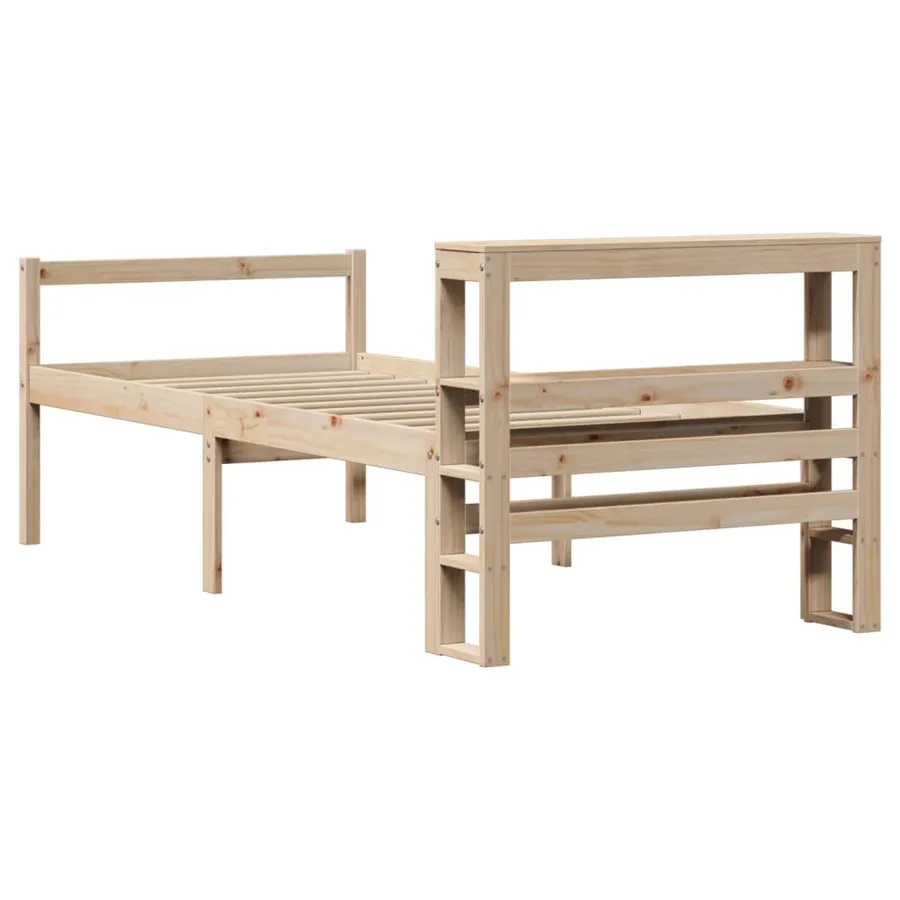 Lit pour personne âgée et tête de lit 90x200cm bois pin massif - 7