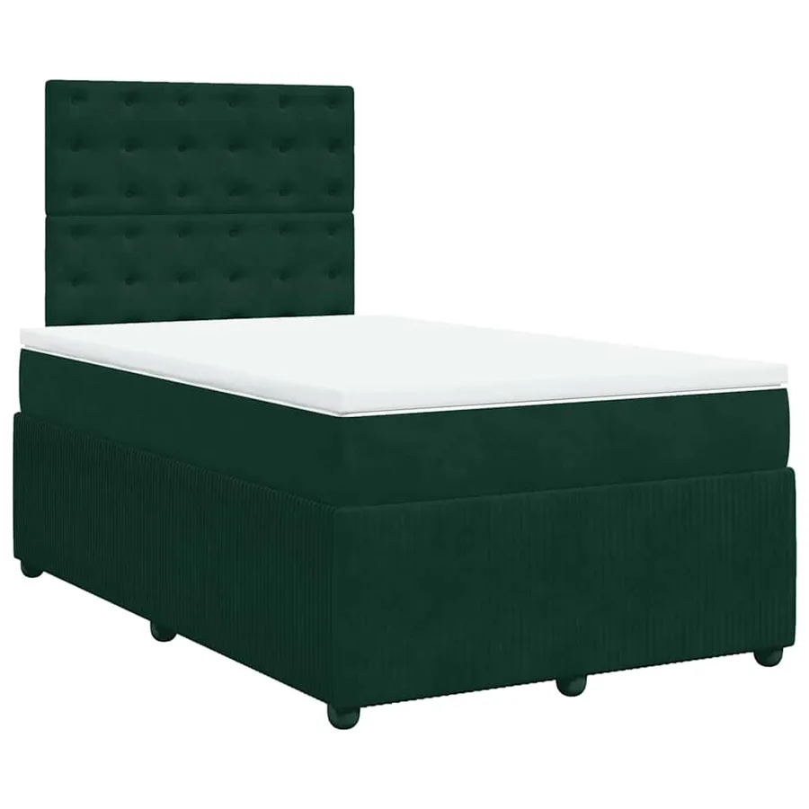 Sommier à lattes de lit et matelas Vert foncé 120x200cm Velours - 2