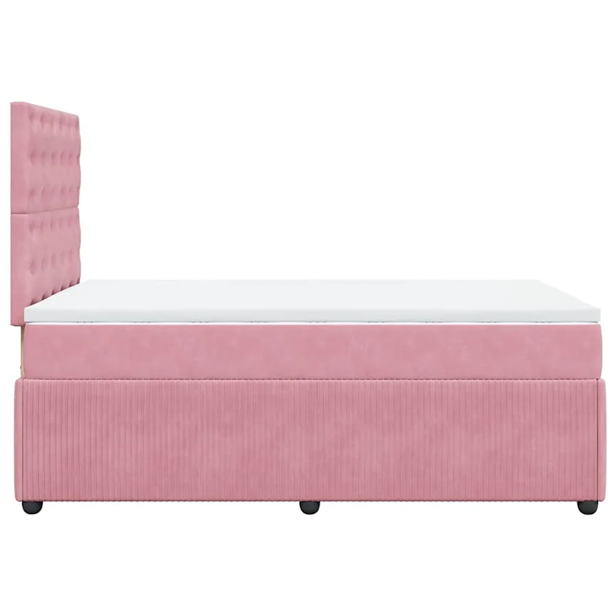 Sommier à lattes de lit avec matelas Rose 120x200 cm Velours - 5