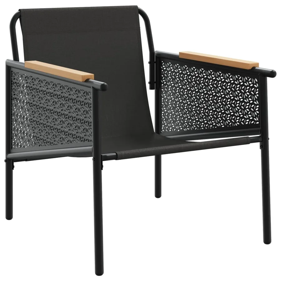 Ensemble de meubles de balcon 4 pcs avec coussins acier noir - 4