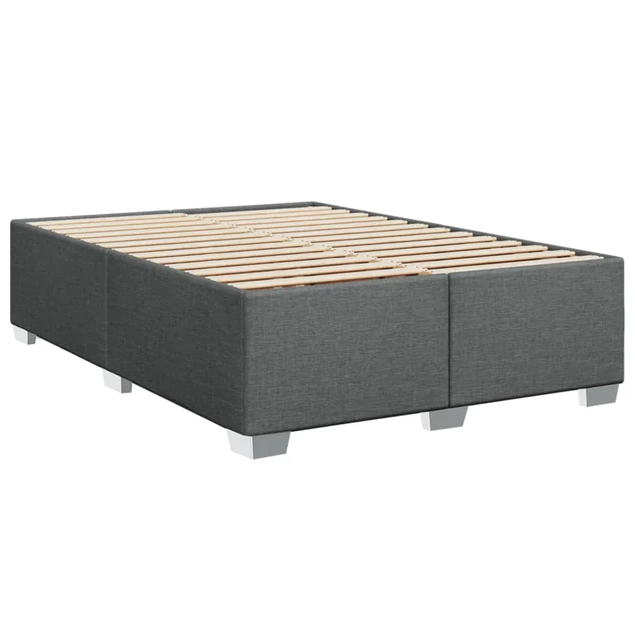 Sommier à lattes de lit avec matelas Gris foncé 160x200cm Tissu - 5