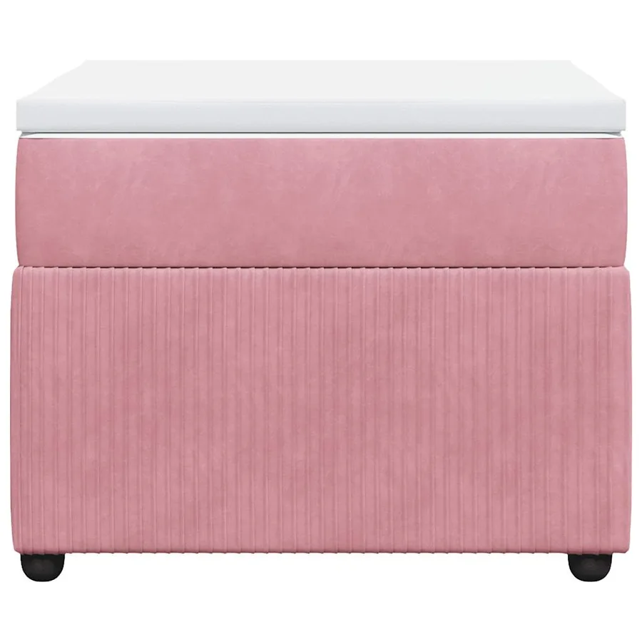 Sommier à lattes de lit avec matelas Rose 90x190 cm Velours - 4