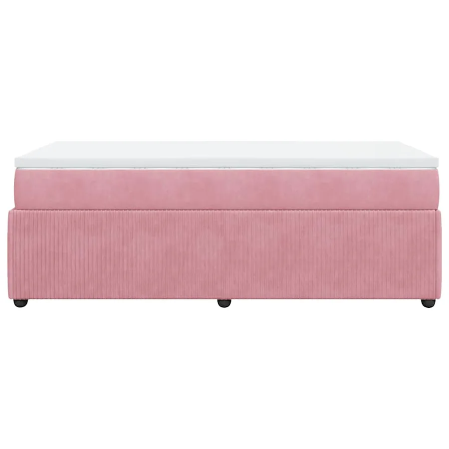 Sommier à lattes de lit avec matelas Rose 90x190 cm Velours - 8