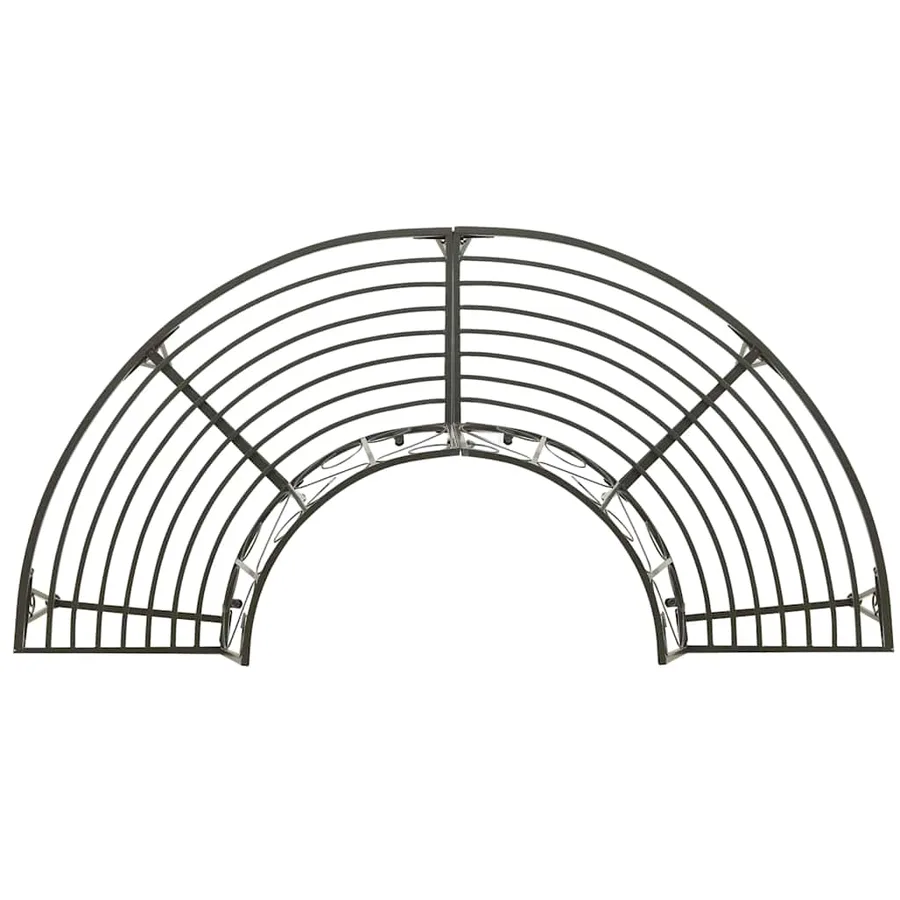 Garden tree bench Semi-round 160 cm Steel - 3