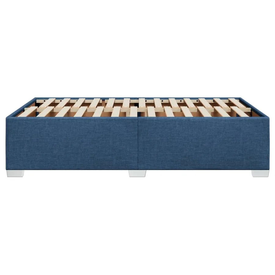 Cadre de lit sans matelas bleu 120x190 cm tissu - 5
