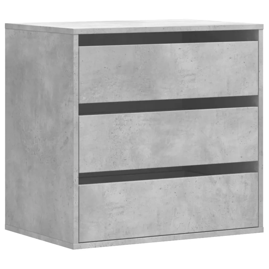 Commode d'angle gris béton 60x41x58 cm bois d'ingénierie - 2