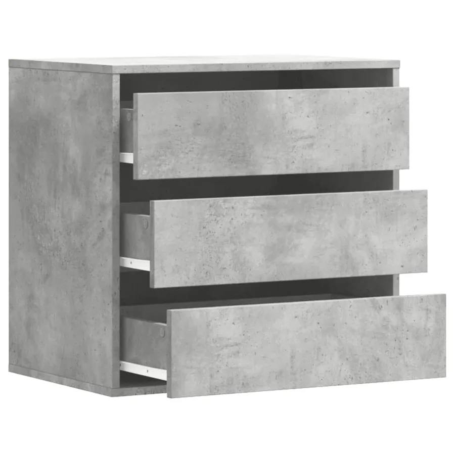 Commode d'angle gris béton 60x41x58 cm bois d'ingénierie - 5