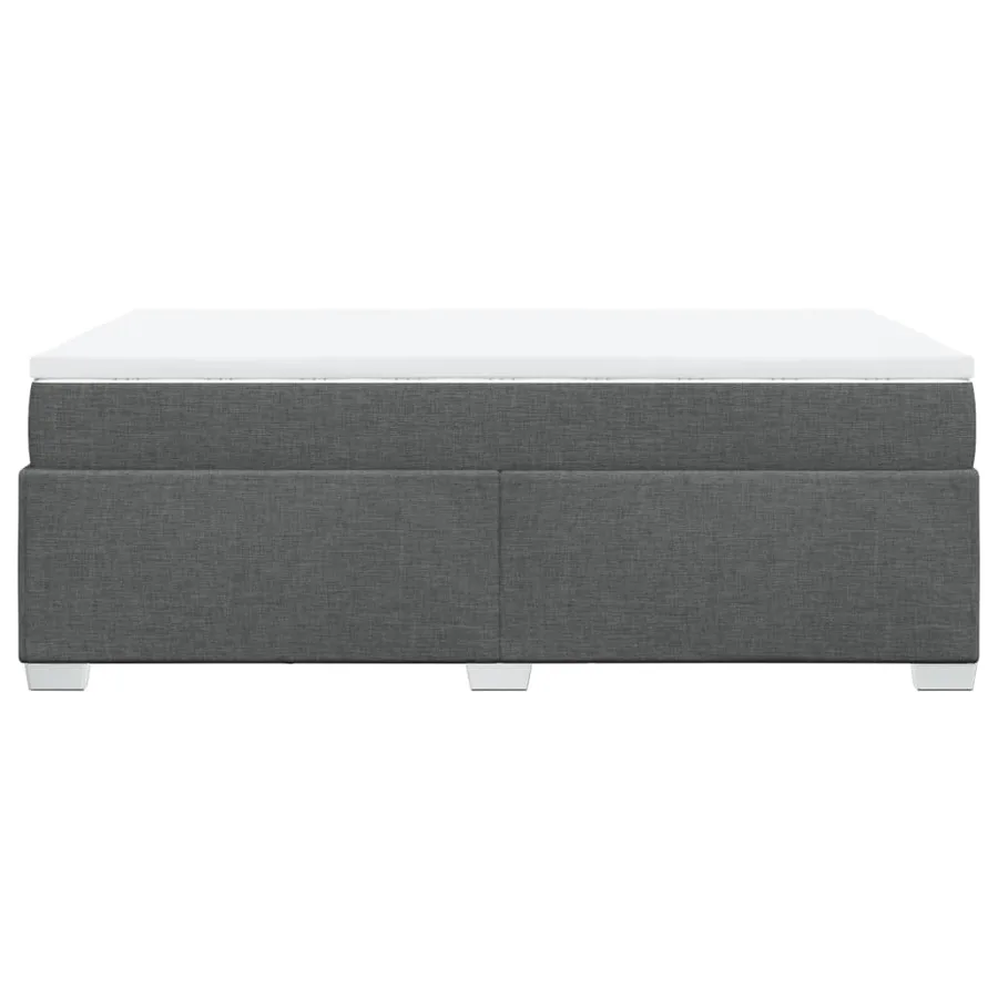 Sommier à lattes de lit avec matelas gris foncé 120x190cm tissu - 8