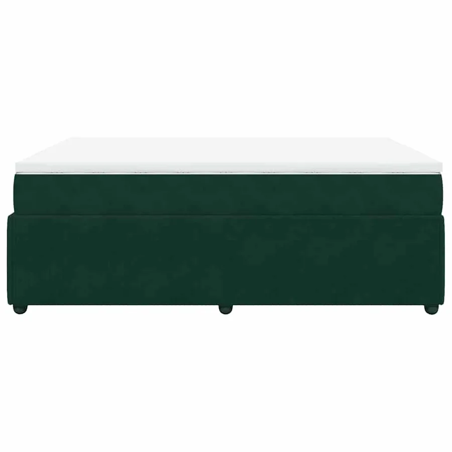 Sommier à lattes de lit et matelas Vert foncé 160x200cm Velours - 8
