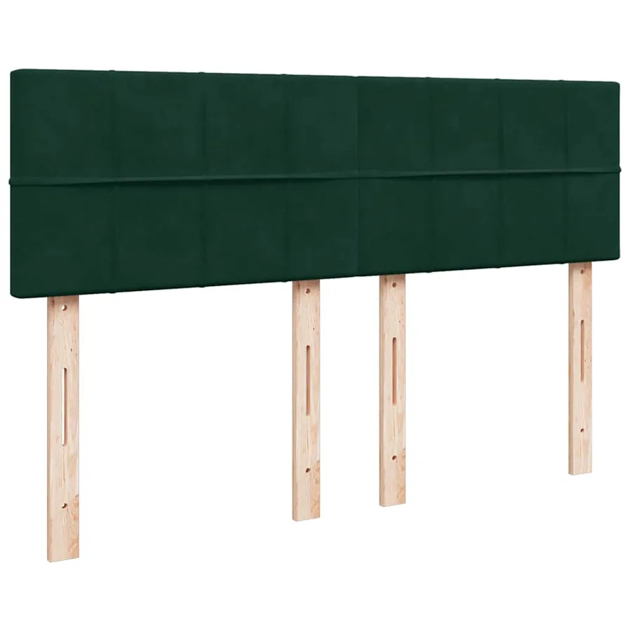 Sommier à lattes de lit et matelas Vert foncé 160x200cm Velours - 12