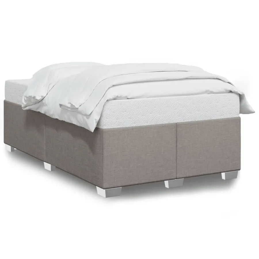 Cadre de lit sans matelas taupe 120x190 cm tissu - 2