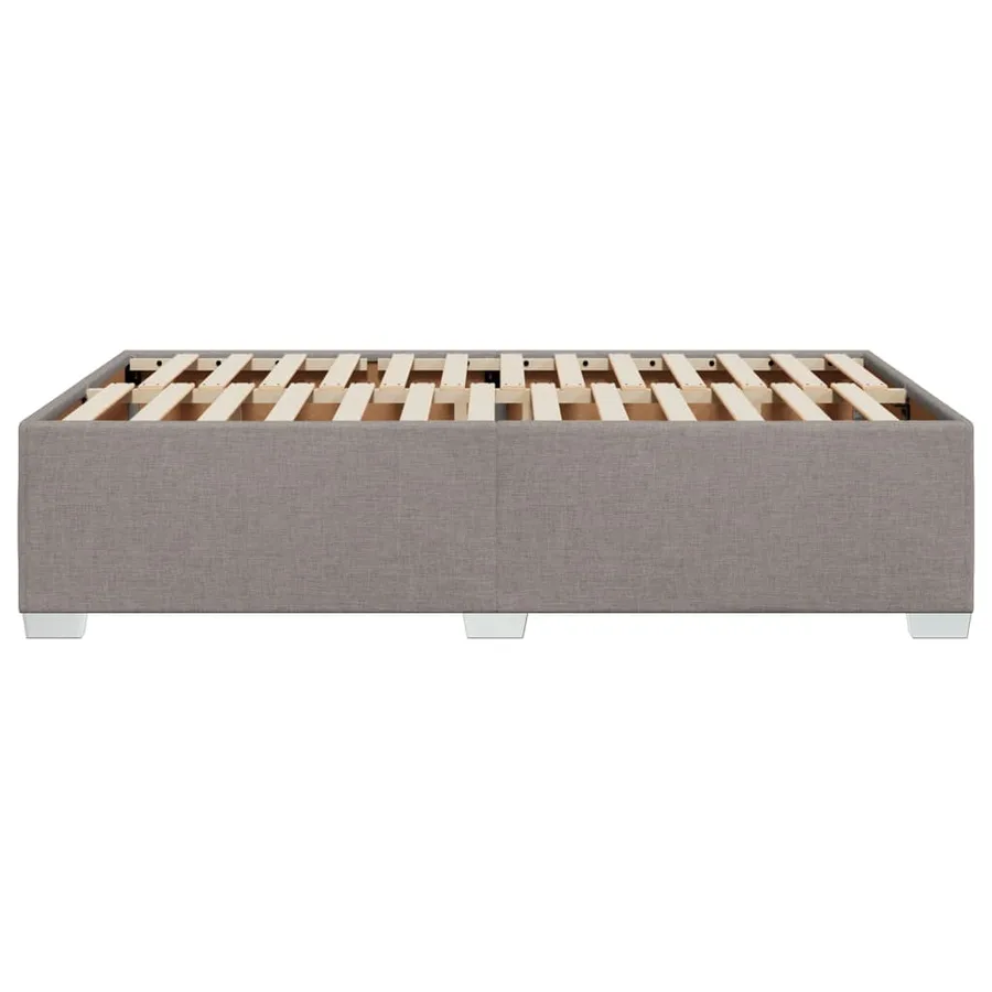 Cadre de lit sans matelas taupe 120x190 cm tissu - 5