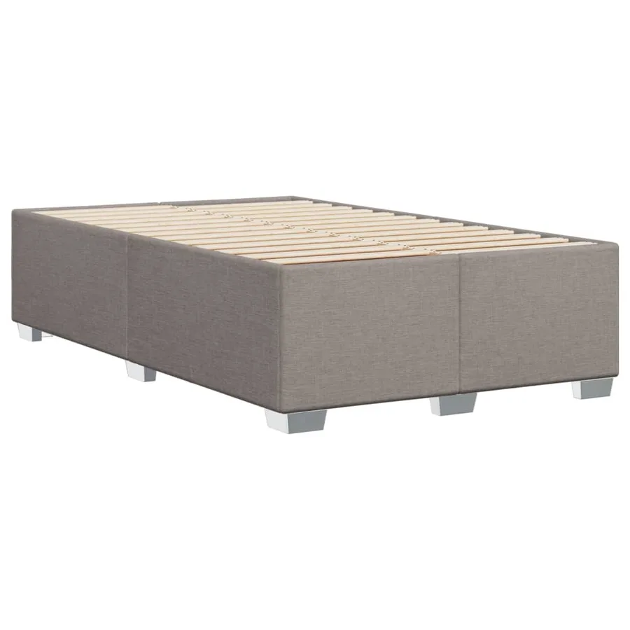 Cadre de lit sans matelas taupe 120x190 cm tissu - 6