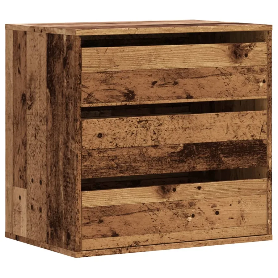 Commode d'angle vieux bois 60x41x58 cm bois d'ingénierie - 2