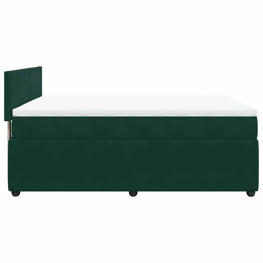 Sommier à lattes de lit et matelas Vert foncé 160x200cm Velours - 9