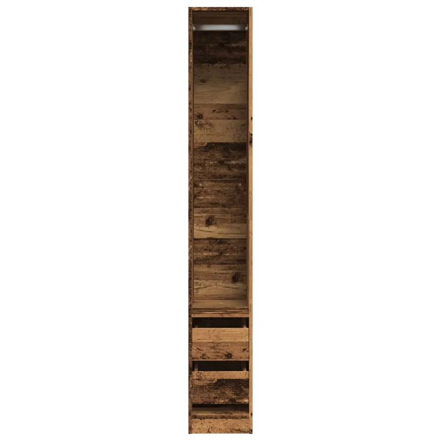 Garde-robe vieux bois 30x50x200 cm bois d'ingénierie - 4