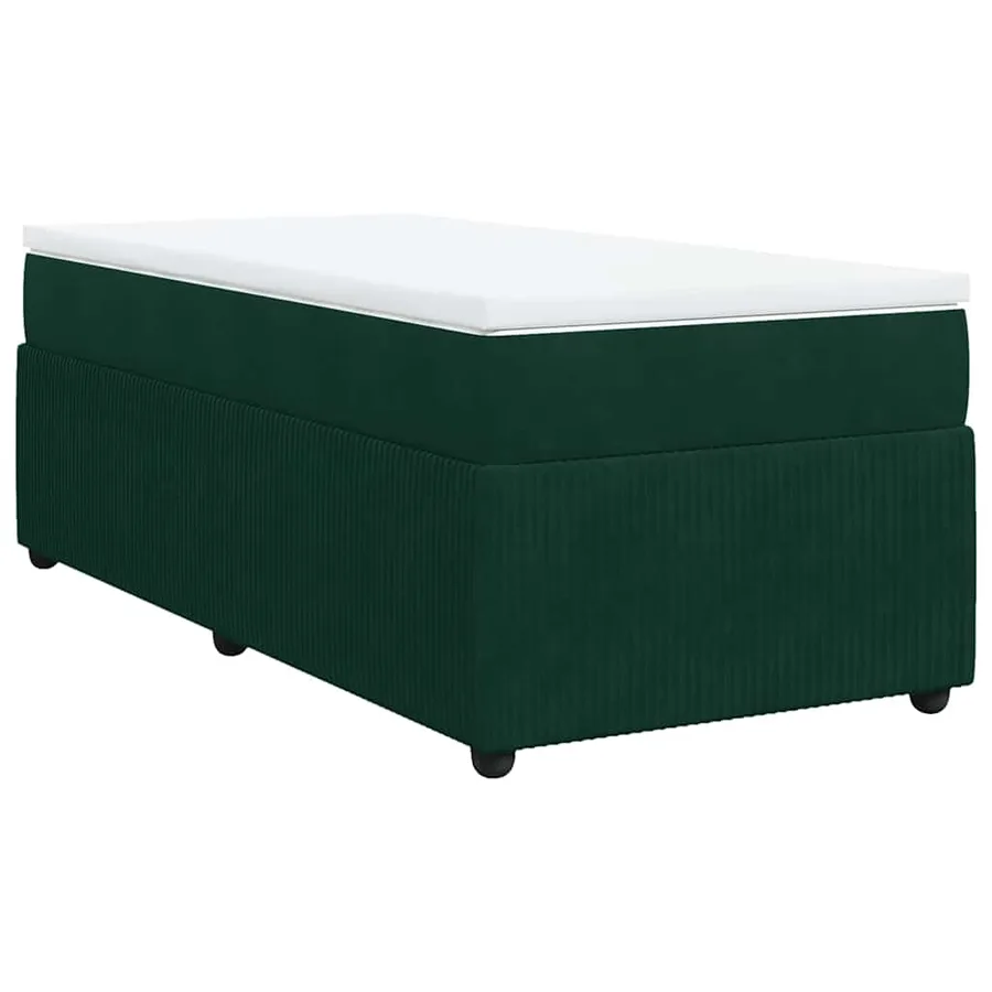 Sommier à lattes de lit avec matelas Vert foncé 90x190 cm - 2