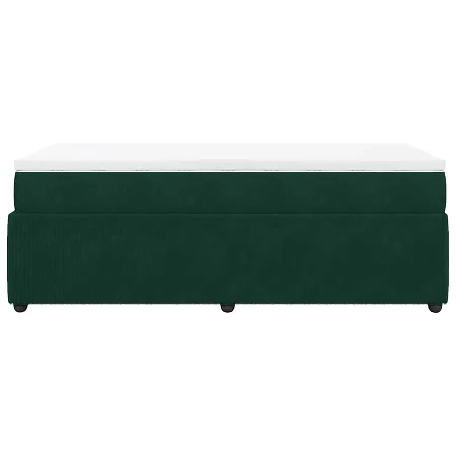 Sommier à lattes de lit avec matelas Vert foncé 90x190 cm - 8