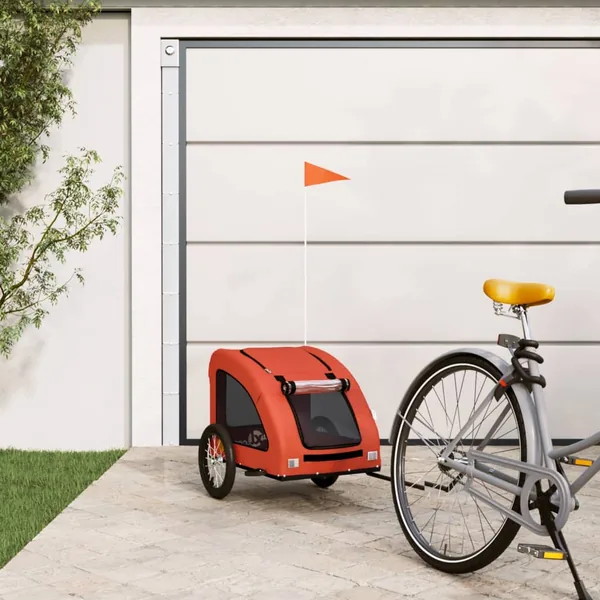 Remorque de vélo pour animaux de compagnie orange