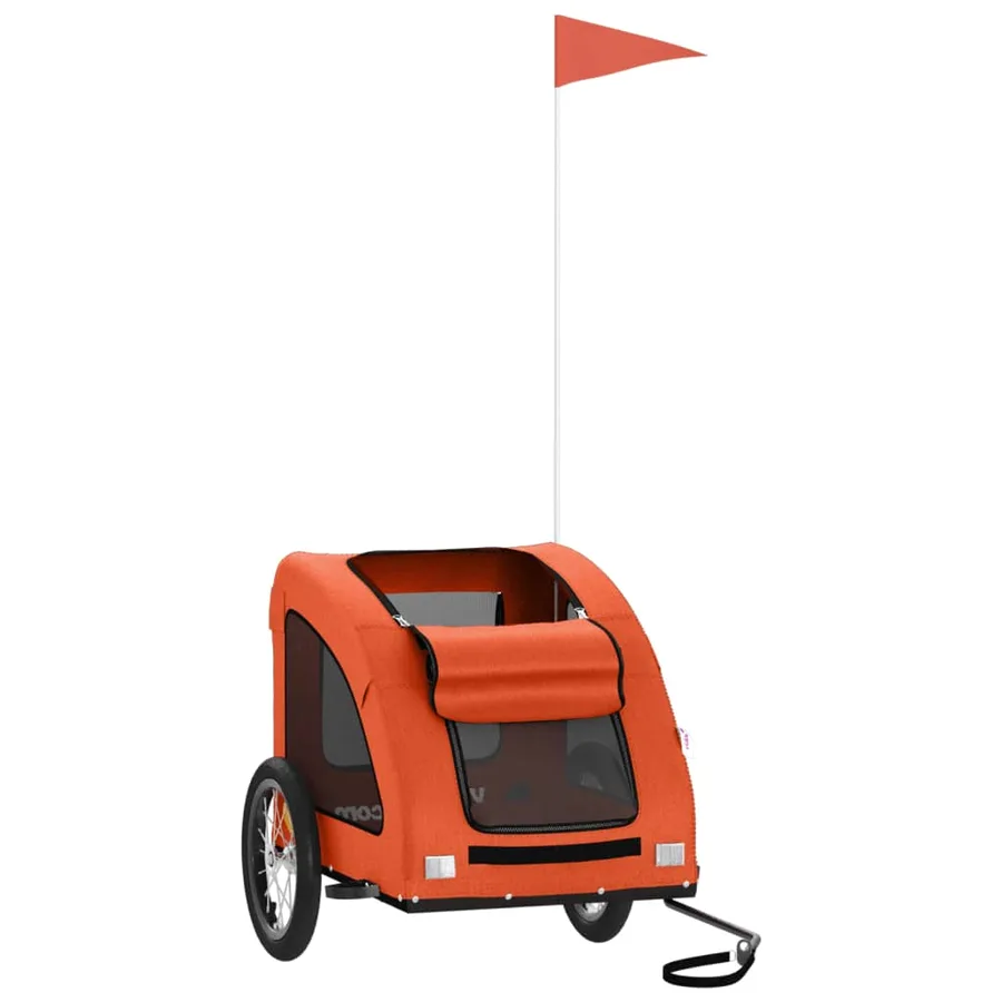 Remorque de vélo pour animaux de compagnie orange - 3