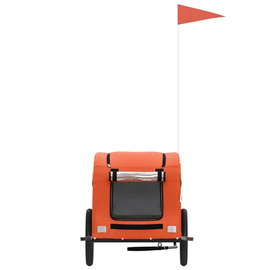 Remorque de vélo pour animaux de compagnie orange - 4