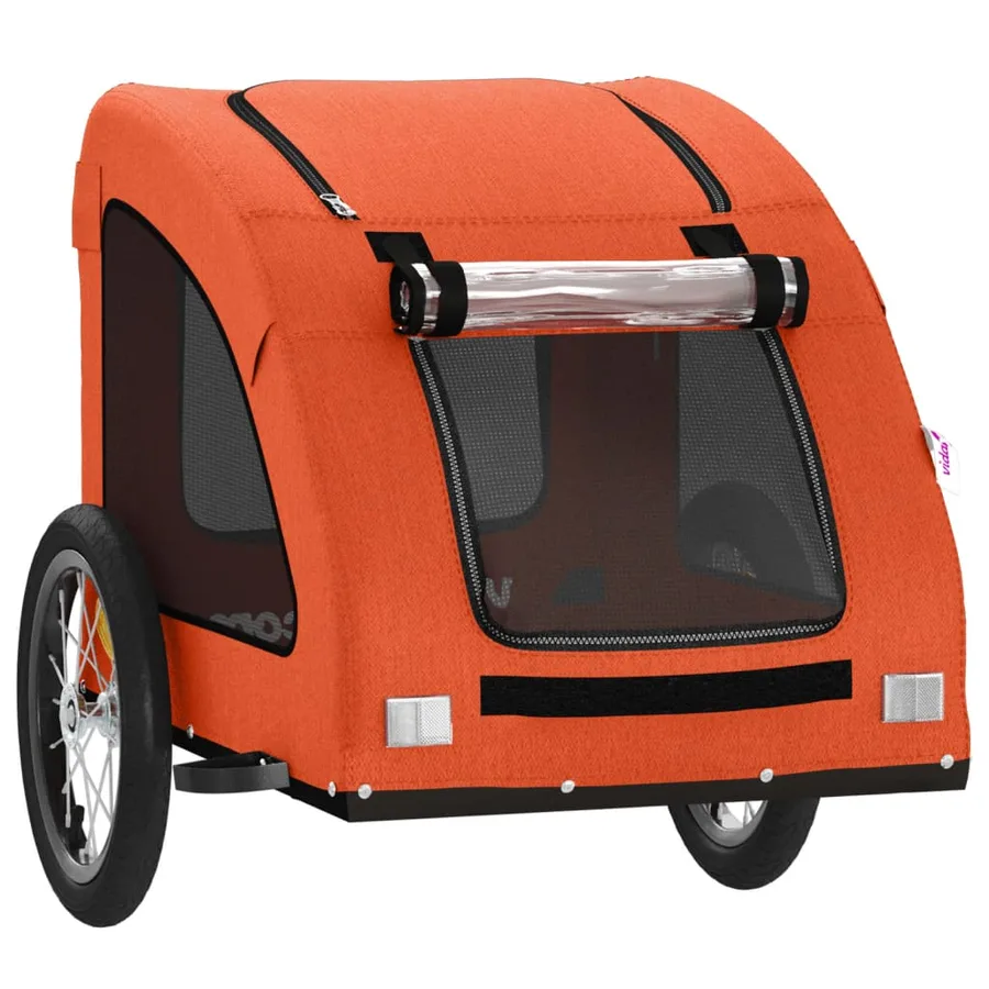 Remorque de vélo pour animaux de compagnie orange - 5