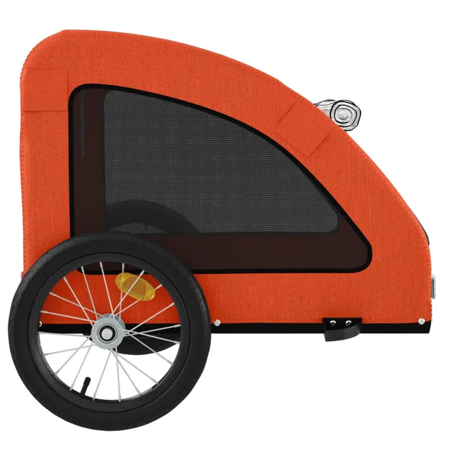 Remorque de vélo pour animaux de compagnie orange - 7