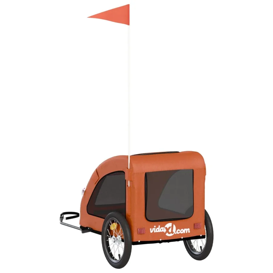 Remorque de vélo pour animaux de compagnie orange - 8
