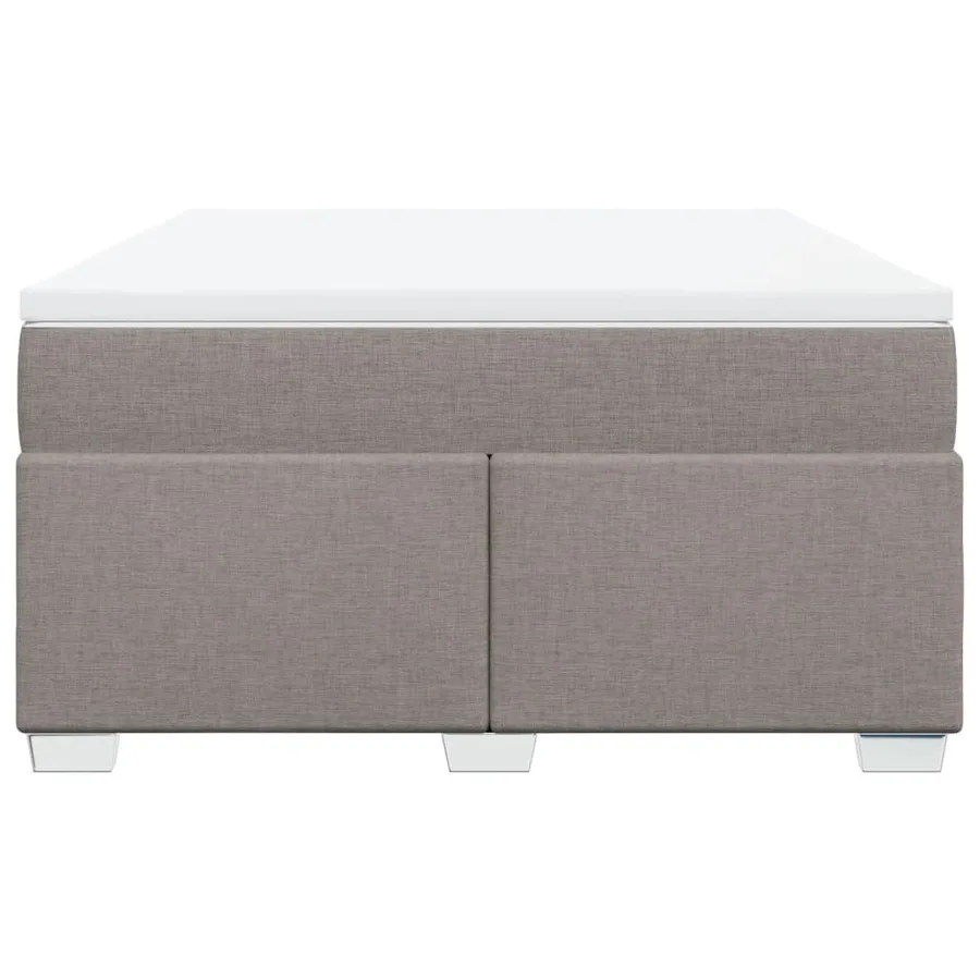 Sommier à lattes de lit avec matelas Taupe 160x200 cm Tissu - 4