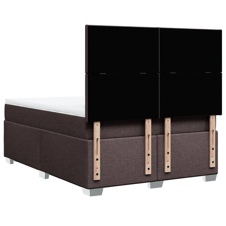 Sommier à lattes de lit avec matelas Marron foncé 160x200 cm - 12