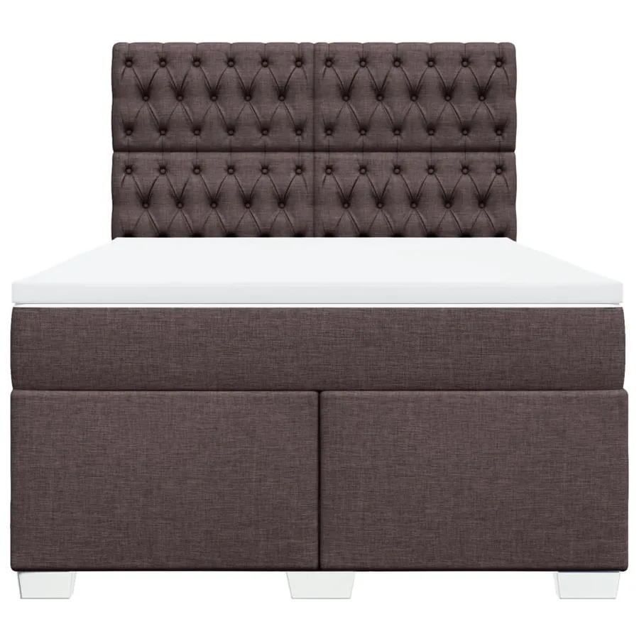 Sommier à lattes de lit avec matelas Marron foncé 160x200 cm - 6