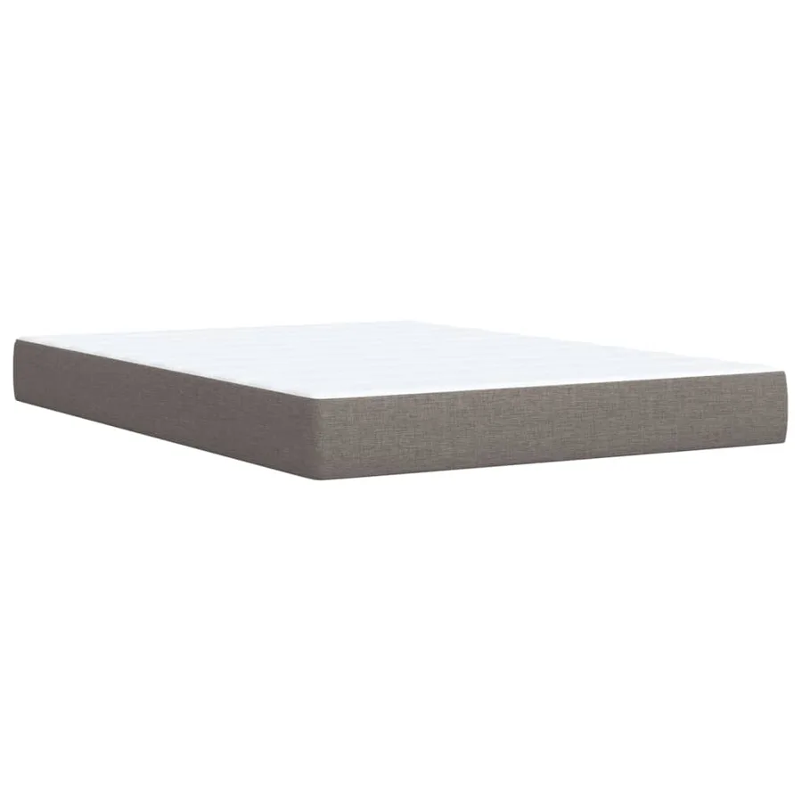 Sommier à lattes de lit avec matelas Taupe 160x200 cm Tissu - 10