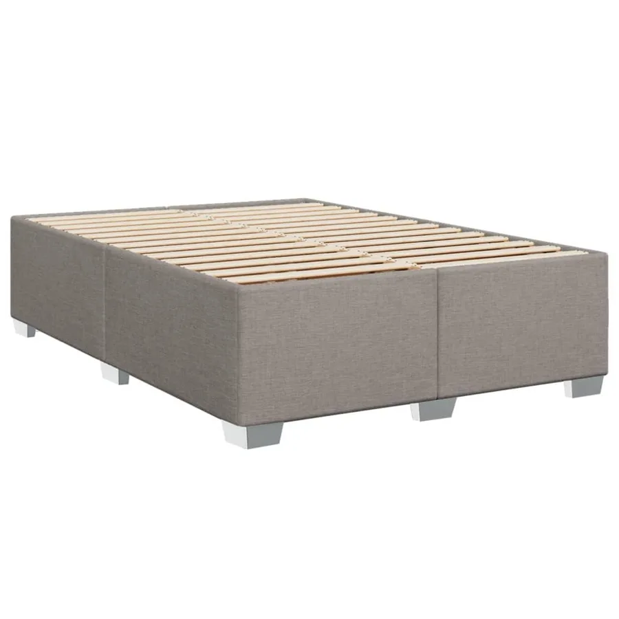 Cadre de lit sans matelas taupe 160x200 cm tissu - 3