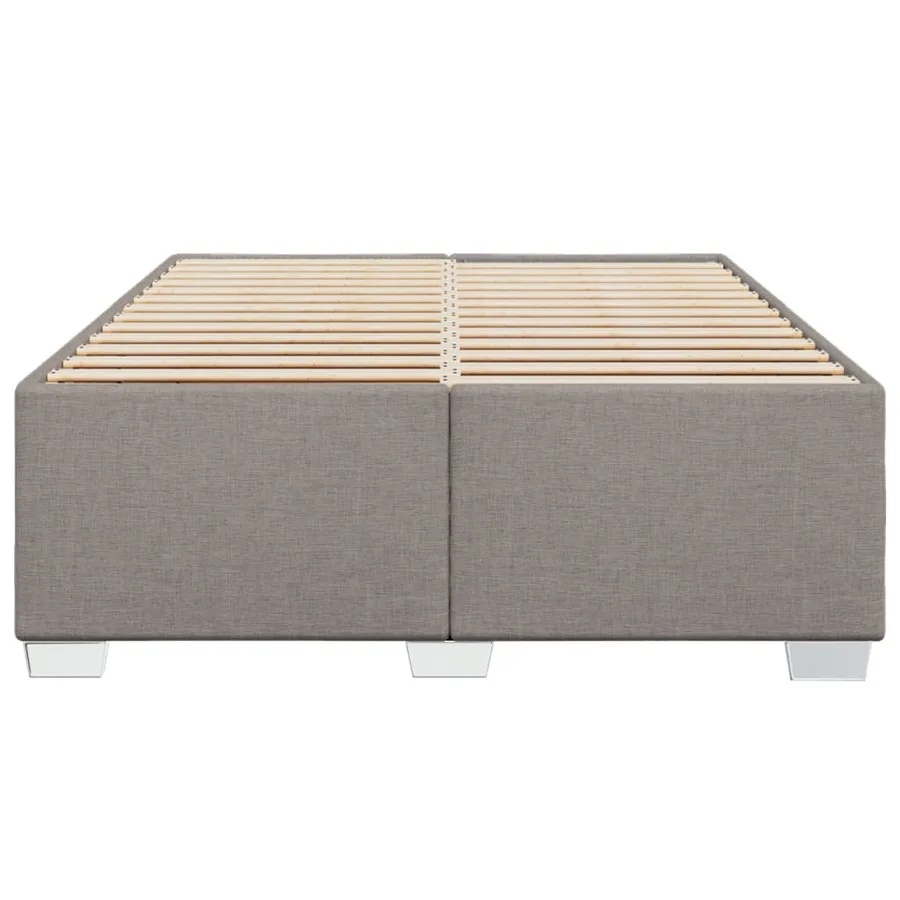 Cadre de lit sans matelas taupe 160x200 cm tissu - 4