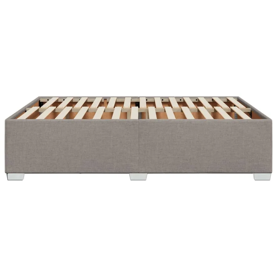Cadre de lit sans matelas taupe 160x200 cm tissu - 5