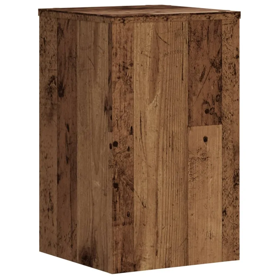 Supports pour plantes 2 pcs vieux bois bois d'ingénierie - 3