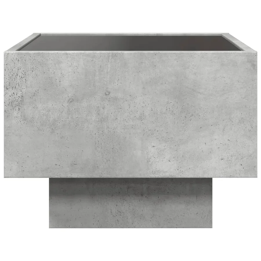 Table d'appoint et LED gris béton 40x40x30 cm bois d'ingénierie - 7