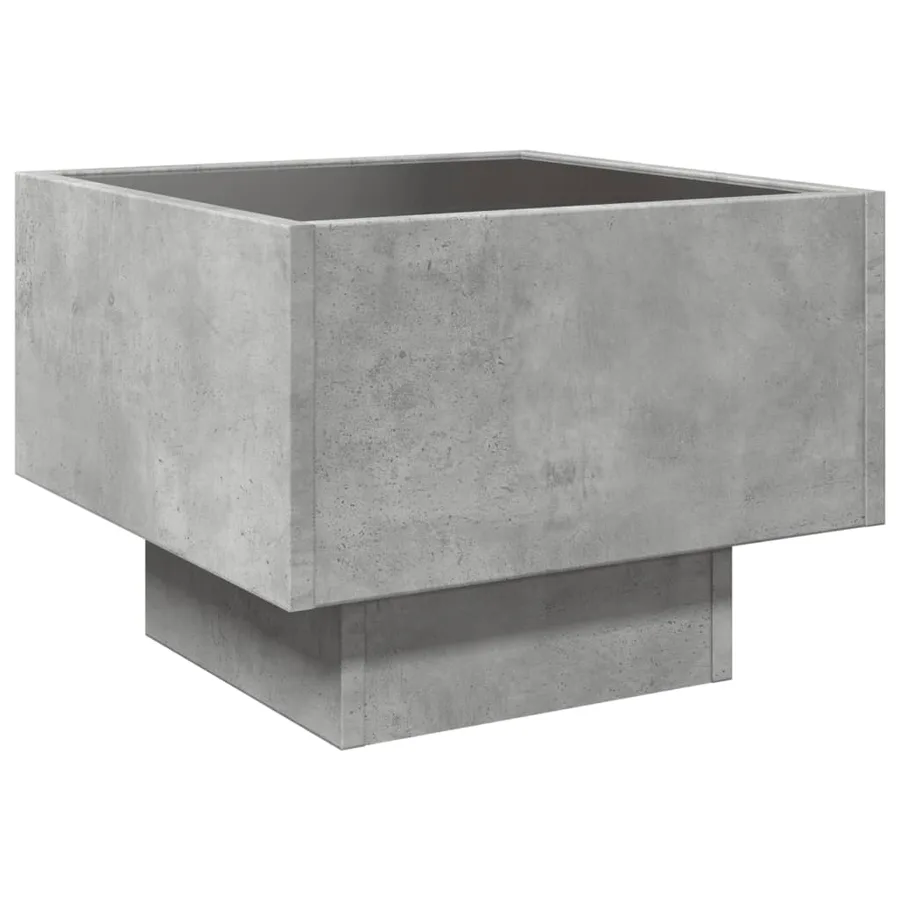 Table d'appoint et LED gris béton 40x40x30 cm bois d'ingénierie - 8