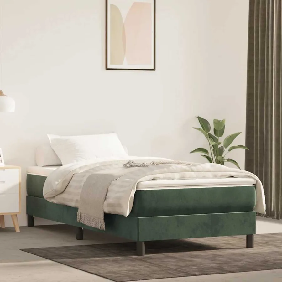 Matelas à ressorts ensachés 80 x 160 cm Vert foncé