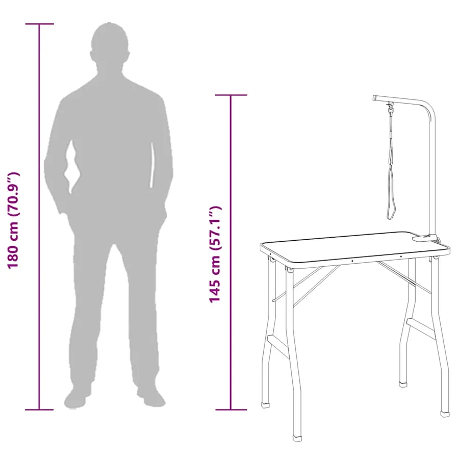Table de Toilettage Ajustable pour Chiens Chats 1 Potence - 10