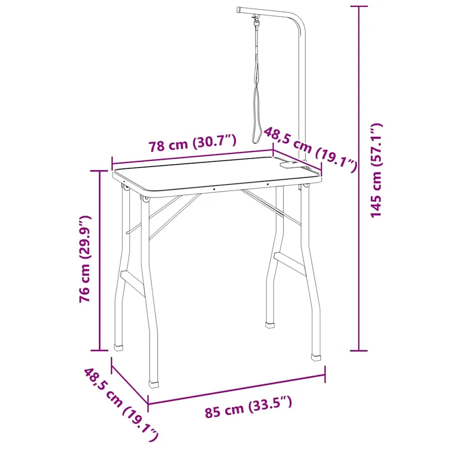 Table de Toilettage Ajustable pour Chiens Chats 1 Potence - 11