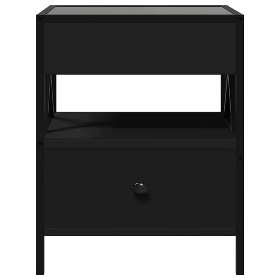 Table basse avec LED Infinity noir 40x40x51 cm - 6