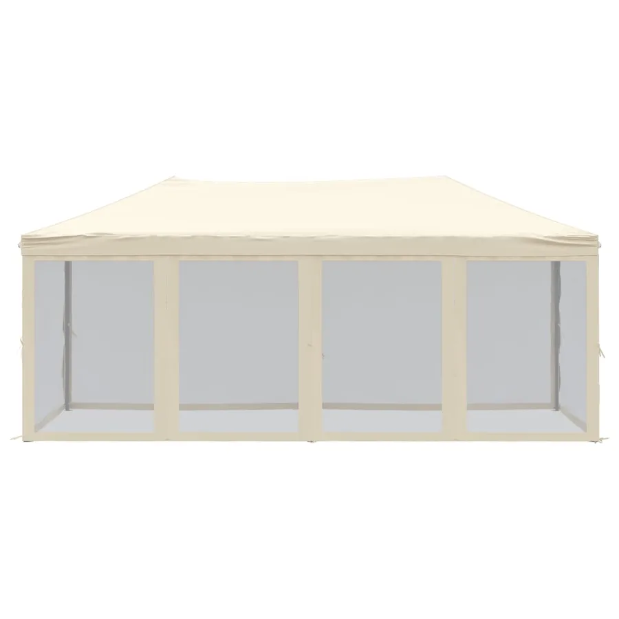 Tente de réception pliable avec parois Crème 3x6 m - 3