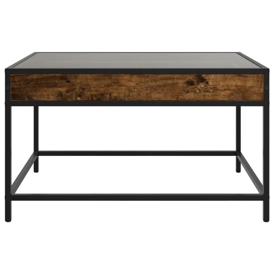 Table basse avec LED infini chêne fumé 70x50x41 cm - 6