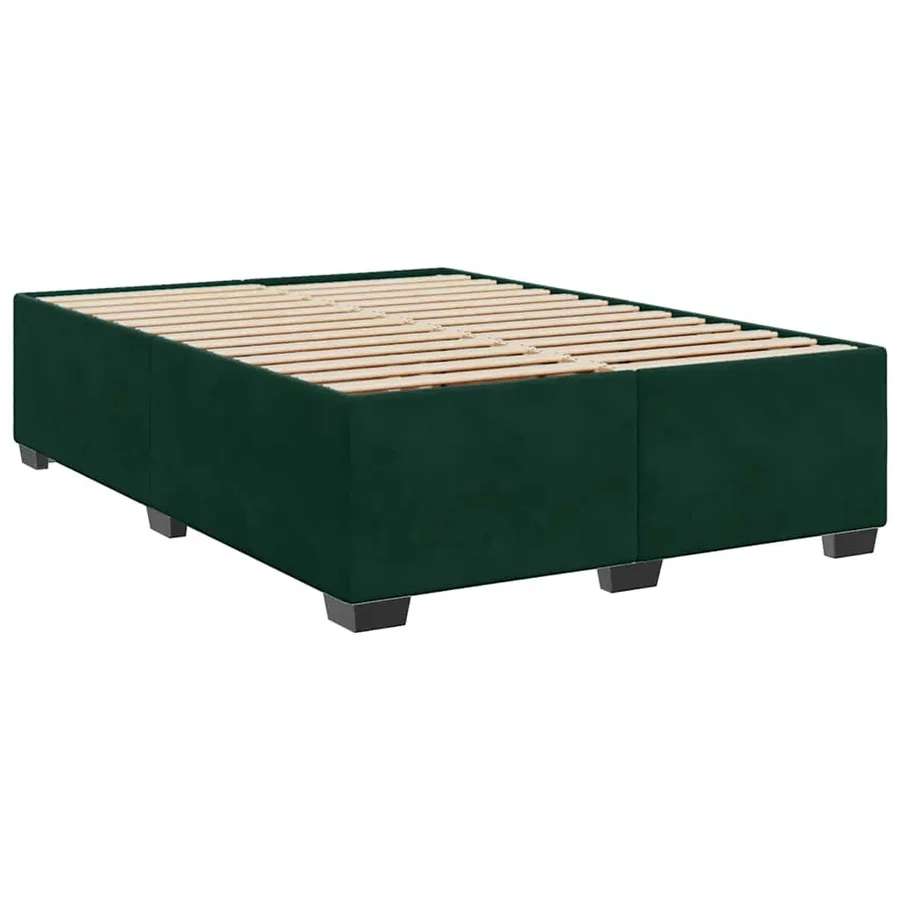 Sommier à lattes de lit et matelas Vert foncé 140x200cm Velours - 8