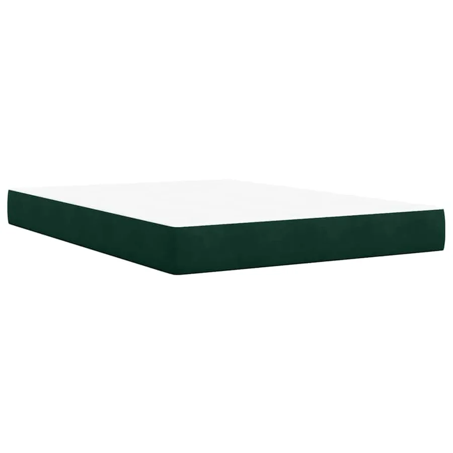 Sommier à lattes de lit et matelas Vert foncé 140x200cm Velours - 9