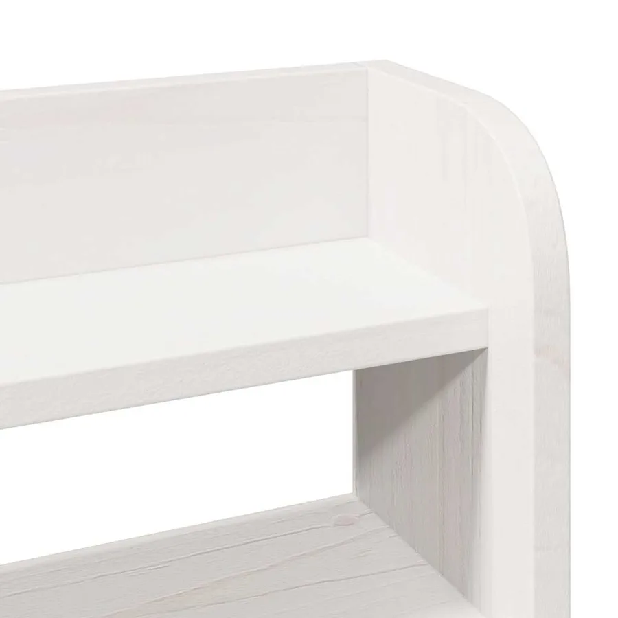 Cadre de lit avec tête de lit blanc 75x190cm bois de pin massif - 9