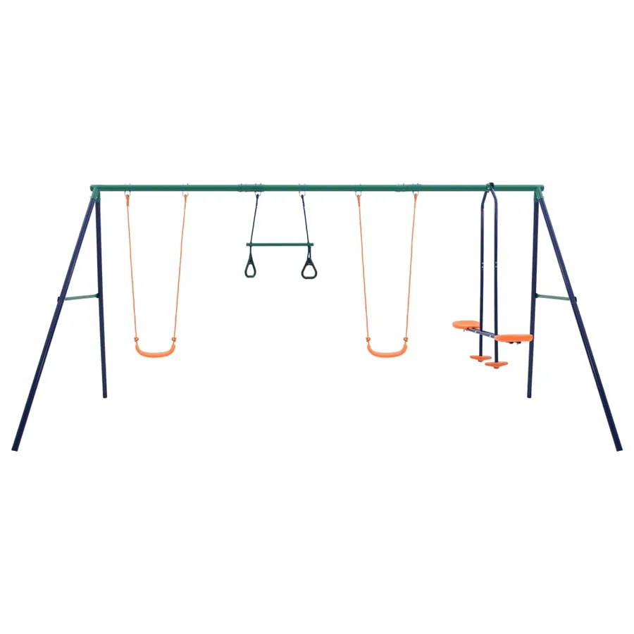 Ensemble de balançoire et anneaux de gymnastique 4 places Acier - 2